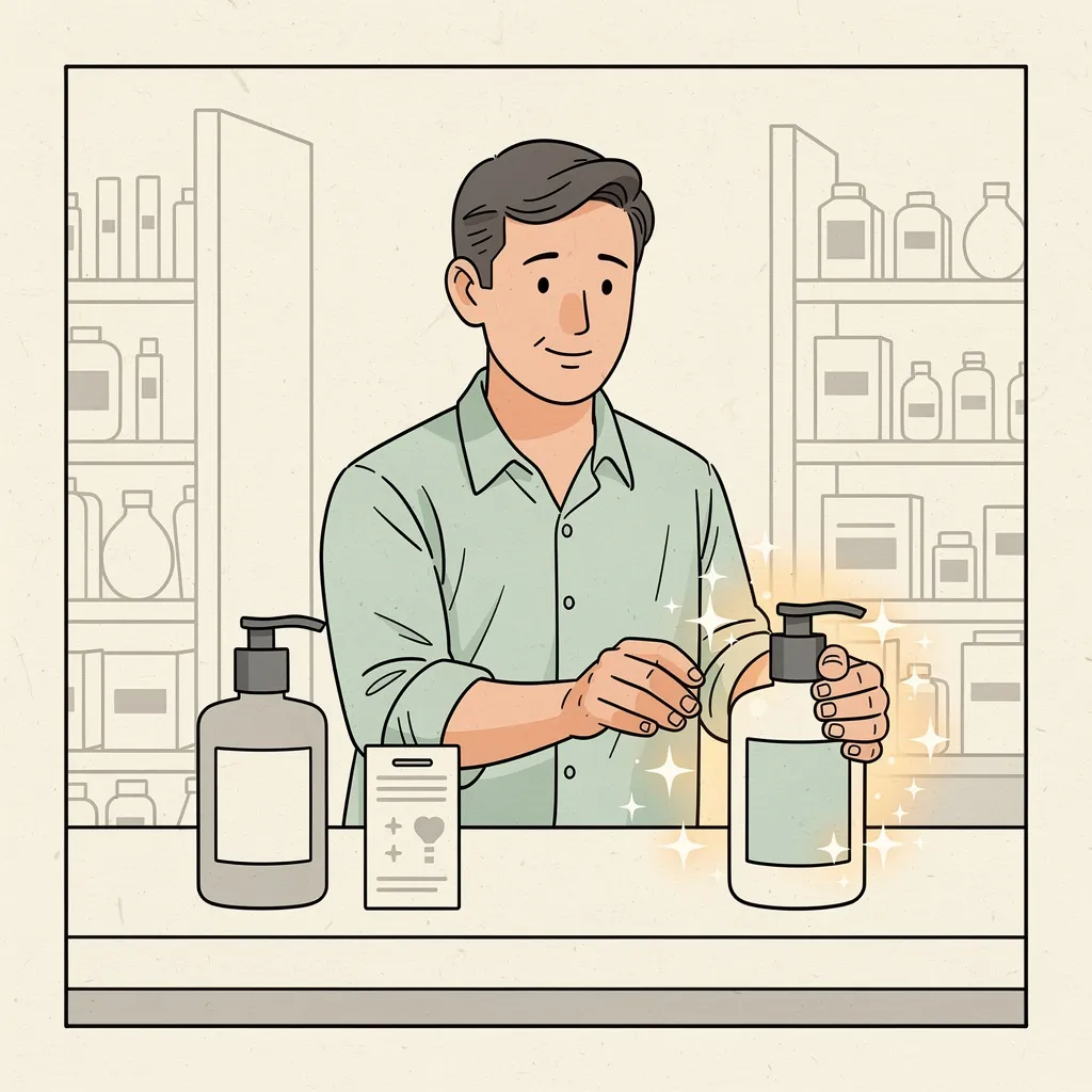 Shopper chooses between an evidence-led product and an exaggerated claim